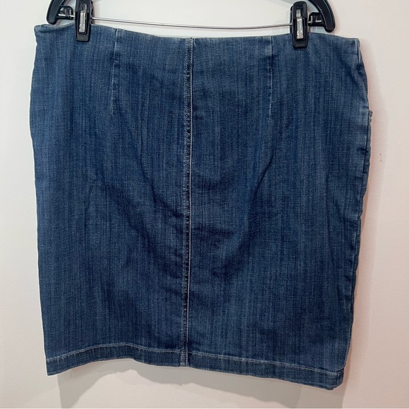 Chico's Dark Blue Denim Pencil Skirt - Picture 5 of 5